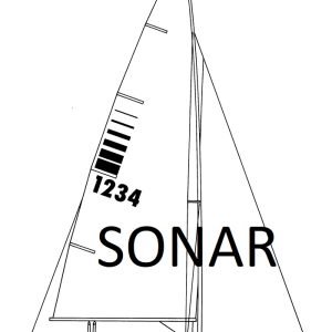 Sonar Used Sail headsail main spinnaker