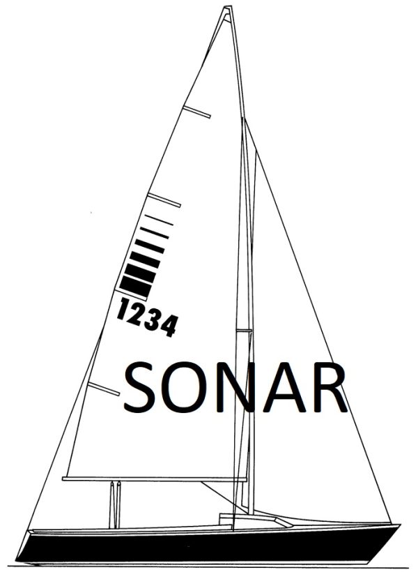 Sonar Used Sail headsail main spinnaker