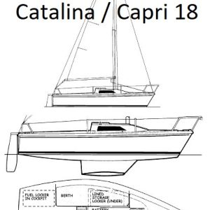 Catalina or Capri 18 sail